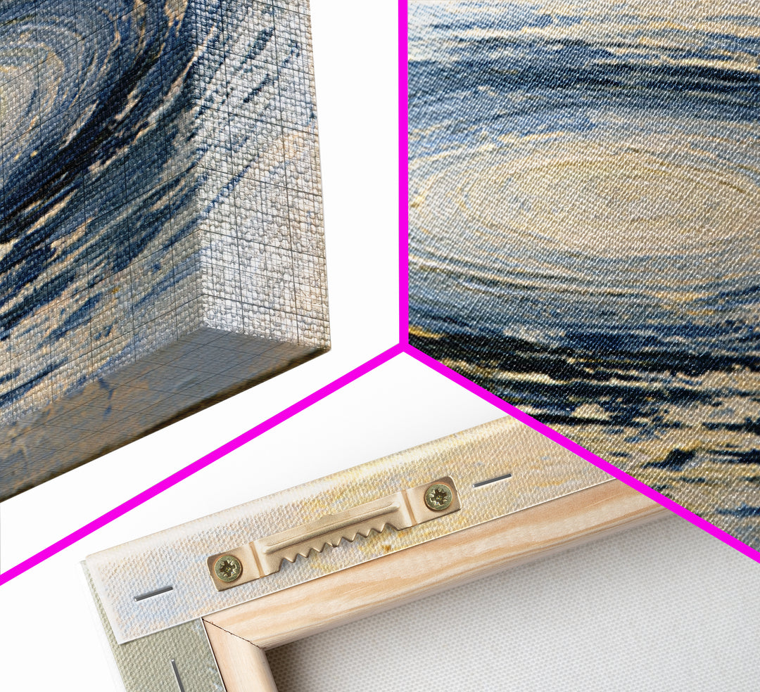 Abstract Water Ripples Framed Canvas Print, Spa Art, City Art, Spa Decor, Abstract Art, Serenity, Boho Decor, SPA-1x1-6