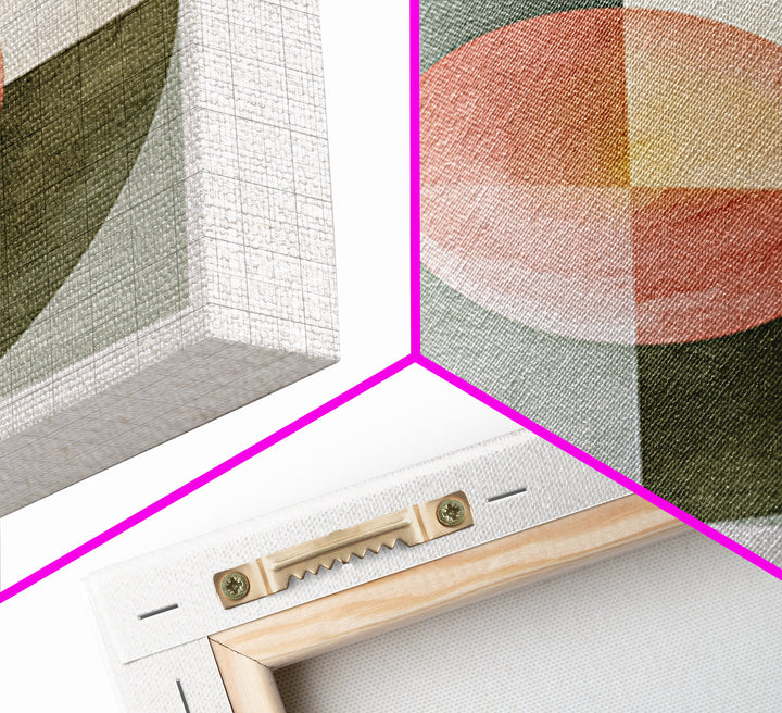Sage and Ivory Geometric Calm Composition Canvas Print, Spa Art, Luxury Decor, Spa Decor, Abstract Art, Serenity, SPA-1x1-69