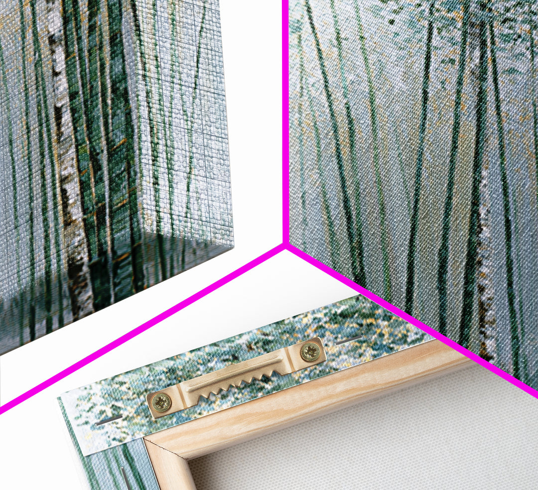 Misty Bamboo Forest Canvas Print, Spa Art, Art, Spa Decor, Serenity, Abstract Print, Minimalist Art, Feminine Wall Art, SPA-1x1-77
