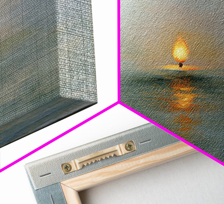 Warm Candle Flame Canvas Print, Spa Art, Wall Decor, Spa Decor, Fine Art, Serenity, Minimalist Art, Feminine Wall Art, SPA-1x1-81