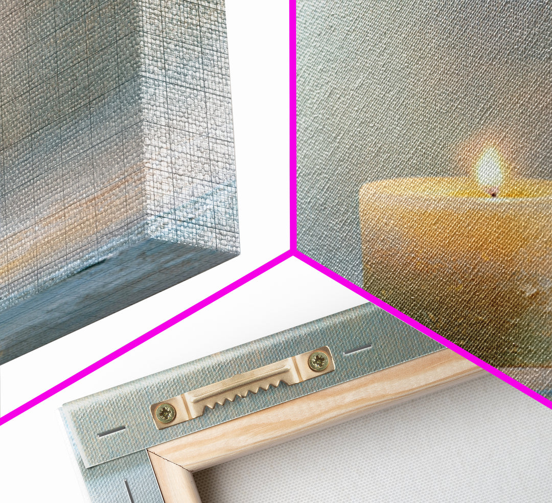 Warm Candle Flame Canvas Print, Spa Art, Statement Artwork, Spa Decor, Fine Art, Serenity, Printable Wall Art, Printable Art, SPA-1x1-9