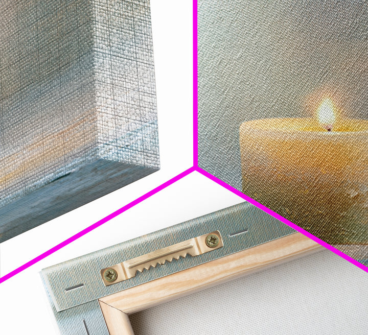 Warm Candle Flame Canvas Print, Spa Art, Statement Artwork, Spa Decor, Fine Art, Serenity, Printable Wall Art, Printable Art, SPA-1x1-9