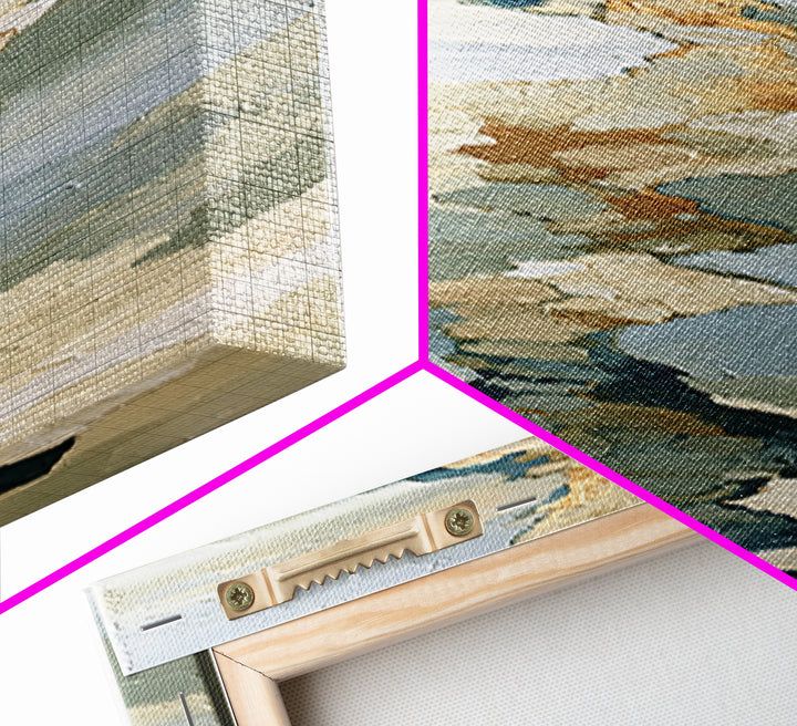 Pebble Texture Abstract Framed Canvas Print, Spa Art, Nature Prints, Spa Decor, Abstract Art, Serenity, Dog Groomer Gifts, SPA-1x3-3