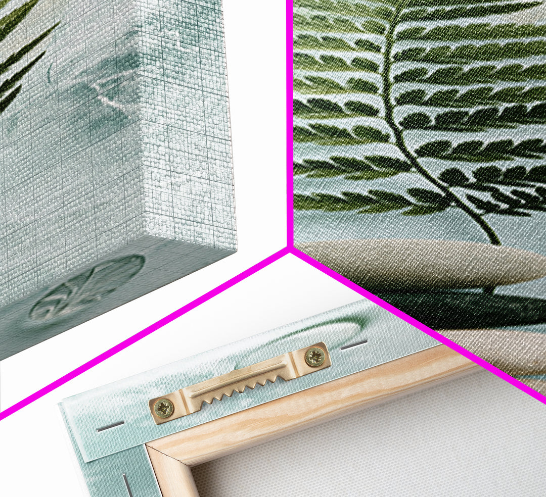 Fern Leaf Closeup Framed Canvas Print, Spa Art, Gallery Decor, Spa Decor, Fine Art, Serenity, Wall Art, Home Decor, Wall Decor, SPA-1x3-71