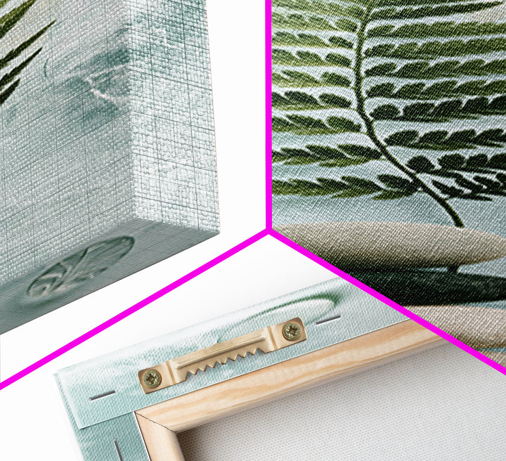 Fern Leaf Closeup Framed Canvas Print, Spa Art, Gallery Decor, Spa Decor, Fine Art, Serenity, Wall Art, Home Decor, Wall Decor, SPA-1x3-71