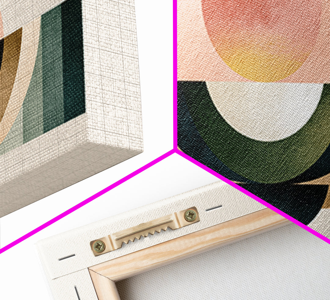 Sage and Ivory Geometric Calm Composition Canvas Print, Spa Art, Wall Art Print, Spa Decor, Abstract Art, Serenity, Animal Art, SPA-2x1-41