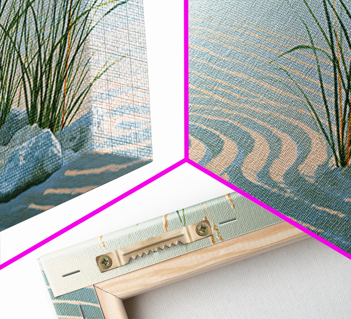 Sand Garden Lines Framed Canvas Print, Spa Art, Wall Art Print, Spa Decor, Fine Art, Serenity, Animal Art, Modern Home Decor, SPA-2x1-56