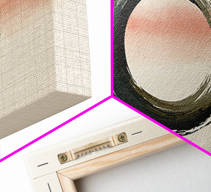 Minimal Zen Circle Brushstroke Canvas Print, Spa Art, Feminine Wall Art, Spa Decor, Fine Art, Serenity, Hair Salon Wall Art, SPA-2x1-76