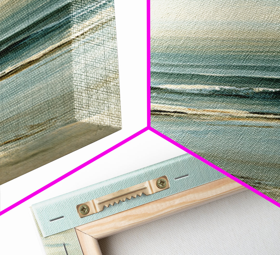 Coastal Horizon in Muted Spa Blues Canvas Print, Spa Art, Printable Wall Art, Spa Decor, Fine Art, Serenity, Feminine Wall Art, SPA-2x1-78