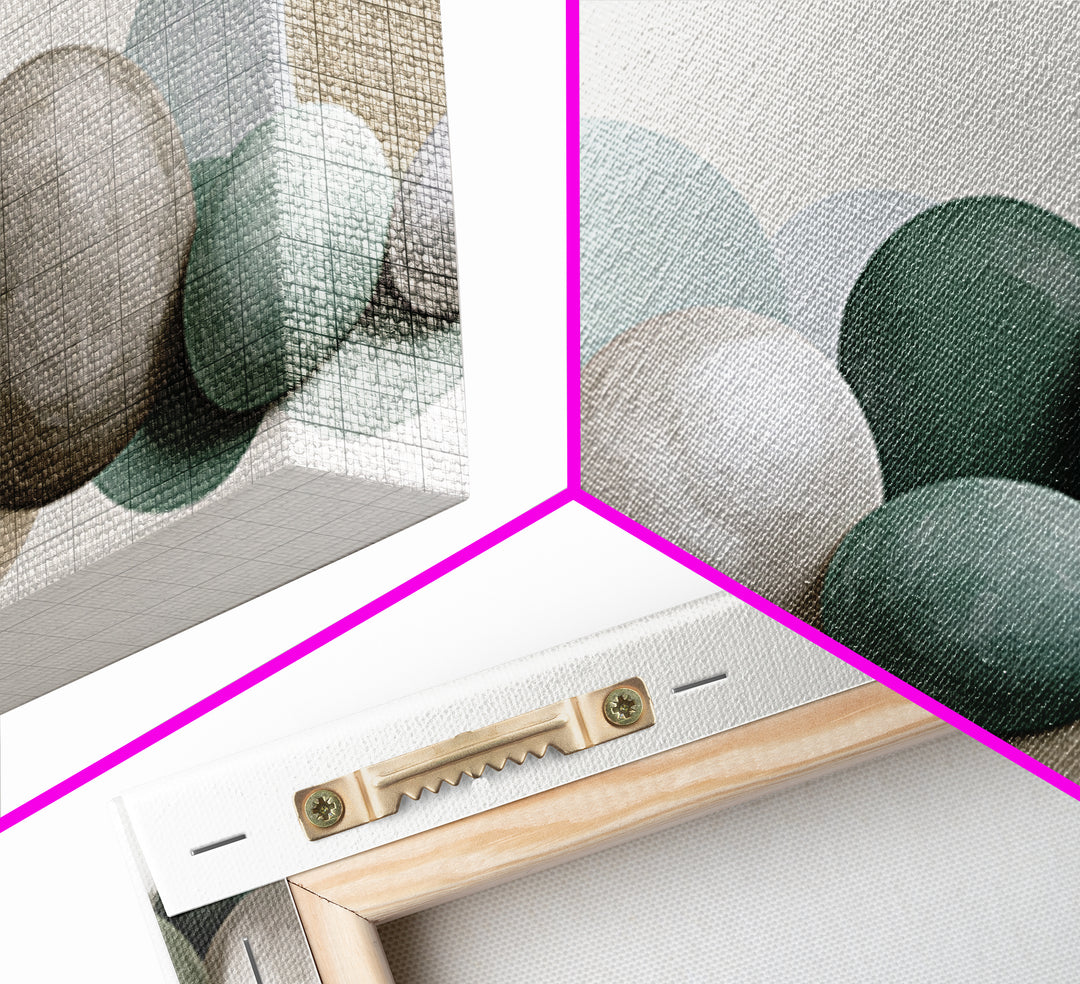 Pebble Texture Abstract Framed Canvas Print, Spa Art, Wall Decor, Spa Decor, Serenity, Minimalist Art, Feminine Wall Art, SPA-2x1-83