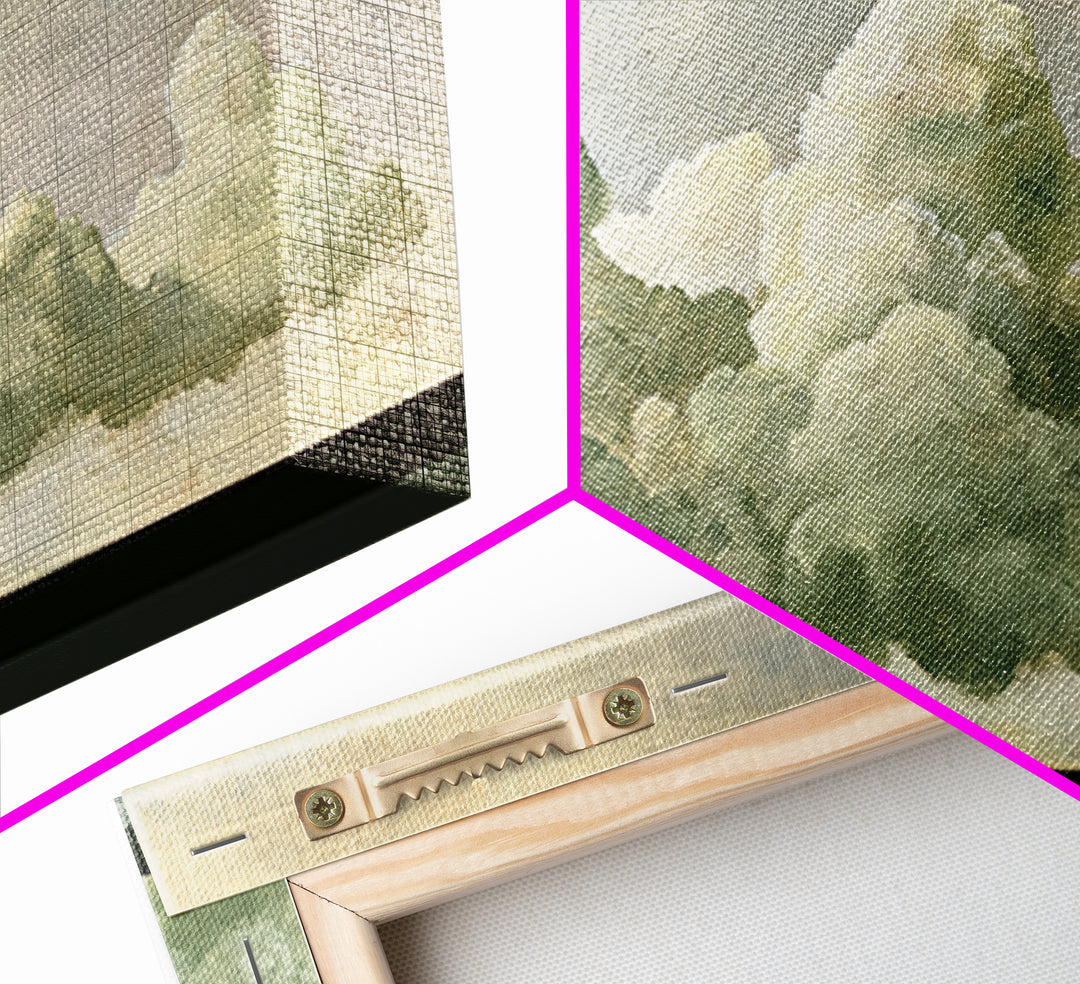 Soft Cloudscape in Cream and Sage Framed Canvas Print, Spa Art, Printable Wall Art, Spa Decor, Serenity, Feminine Wall Art, SPA-2x1-9