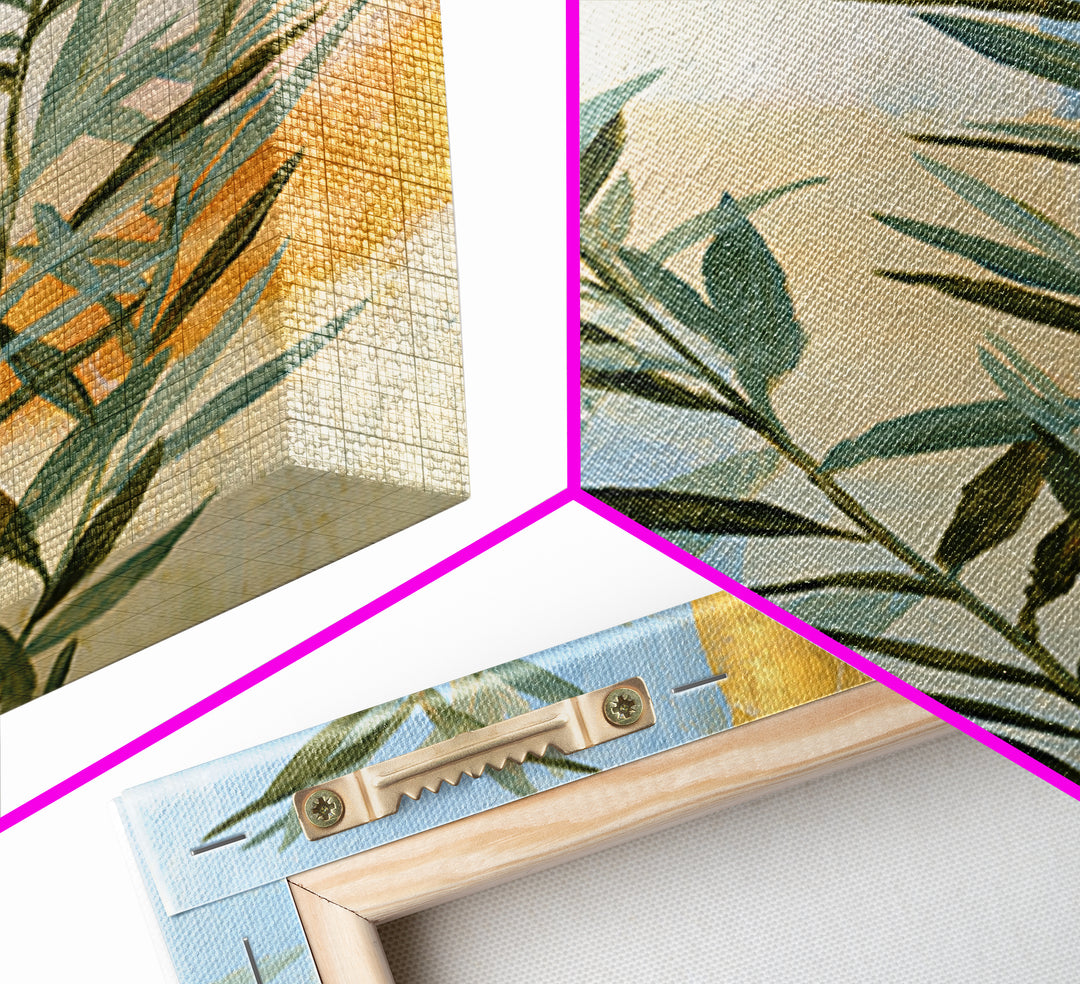 Botanical Herbal Arrangement Framed Canvas Print, Spa Art, Art, Spa Decor, Fine Art, Serenity, Abstract Print, Minimalist Art, SPA-2x3-22