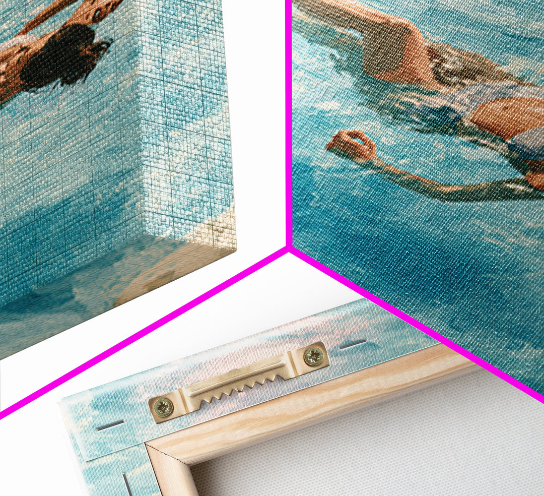 Blue Lagoon Water Seen from Above Framed Canvas Print, Spa Art, Minimalist Decor, Spa Decor, Fine Art, Serenity, SPA-2x3-4