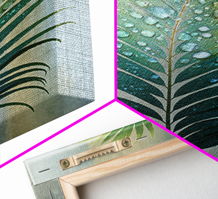 Fern Leaf Closeup Framed Canvas Print, Spa Art, Abstract, Spa Decor, Serenity, City Art, Spa Wall Art, Teen Girl Room Decor, SPA-2x3-43