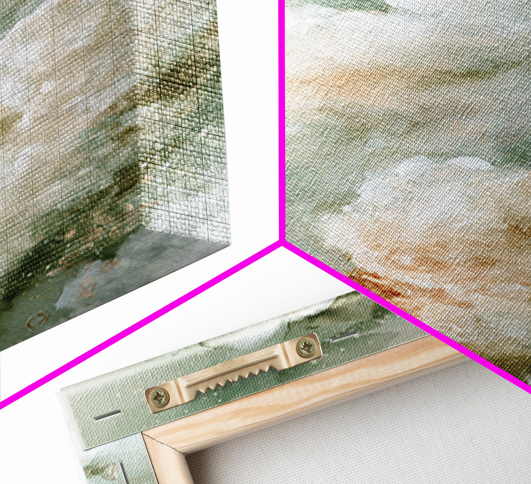 Soft Cloudscape in Cream and Sage Canvas Print, Spa Art, Spa, Spa Decor, Fine Art, Serenity, Teen Girl Room Decor, Dog Canvas, SPA-2x3-45