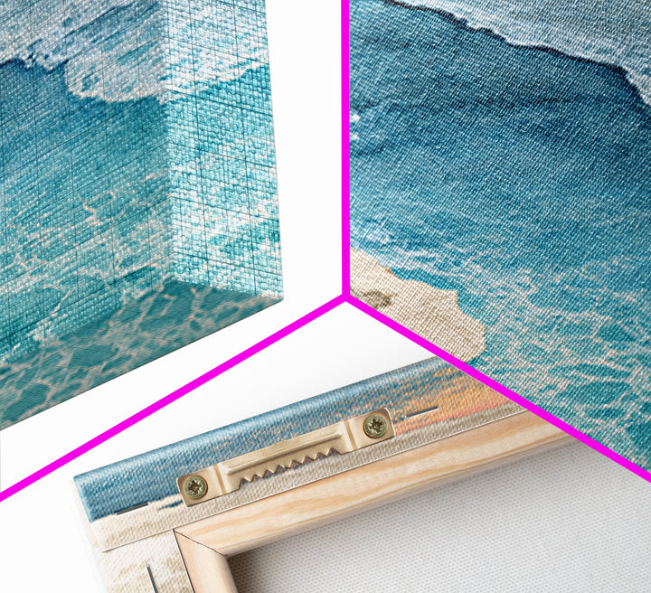 Blue Lagoon Water Seen from Above Framed Canvas Print, Spa Art, Teen Girl Room Decor, Spa Decor, Serenity, Luxury Decor, SPA-2x3-76
