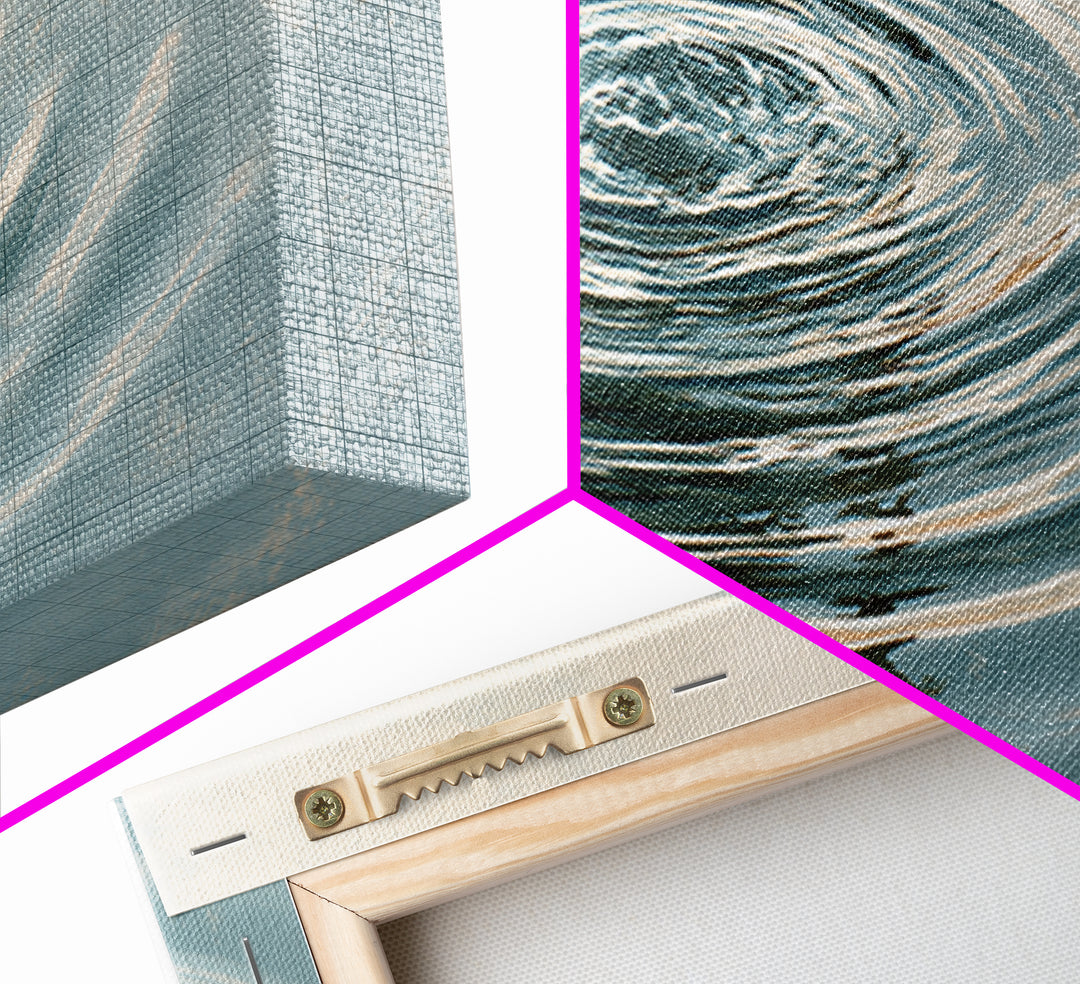 Abstract Water Ripples Canvas Print, Spa Art, Textured Painting, Spa Decor, Fine Art, Serenity, Travel Poster, Contemporary Art, SPA-3x1-22