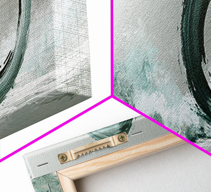Minimal Zen Circle Brushstroke Canvas Print, Spa Art, Tarot Card Art, Spa Decor, Fine Art, Serenity, Textured Painting, SPA-3x1-24
