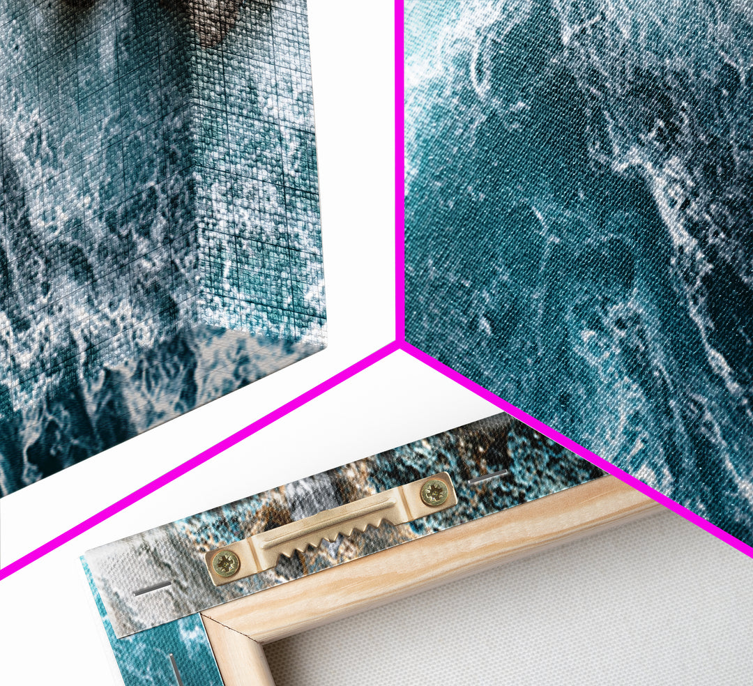 Blue Lagoon Water Seen from Above Canvas Print, Spa Art, Gallery Decor, Spa Decor, Fine Art, Serenity, Wall Art, Home Decor, SPA-3x1-36