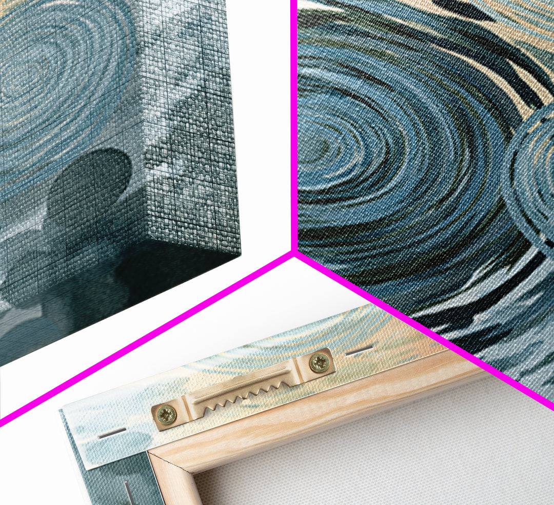 Abstract Water Ripples Canvas Print, Spa Art, Wall Art, Spa Decor, Abstract Art, Serenity, Dog Wall Art, Abstract Print, SPA-3x1-70