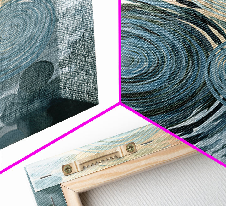 Abstract Water Ripples Canvas Print, Spa Art, Wall Art, Spa Decor, Abstract Art, Serenity, Dog Wall Art, Abstract Print, SPA-3x1-70