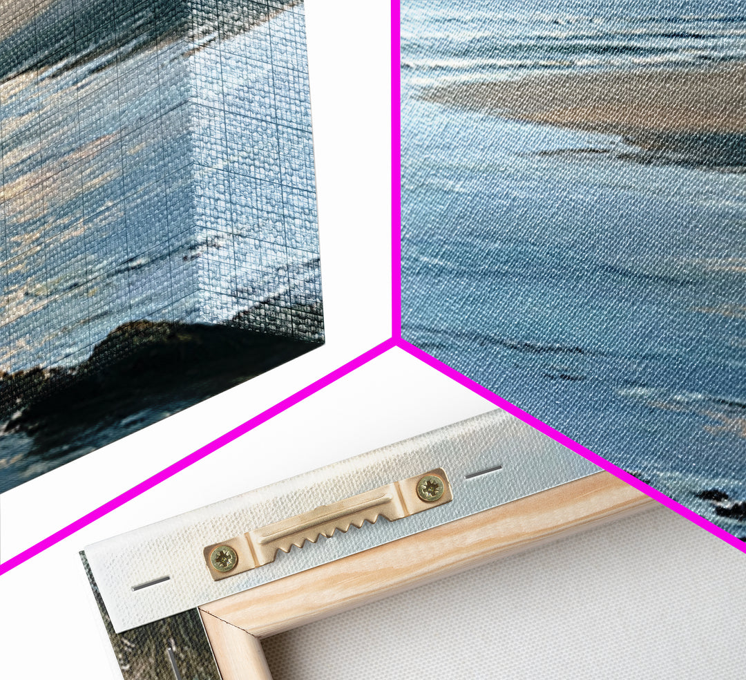 Coastal Horizon in Muted Spa Blues Canvas Print, Spa Art, Animal Art, Spa Decor, Serenity, Gallery Decor, Neutral Decor, SPA-3x2-38