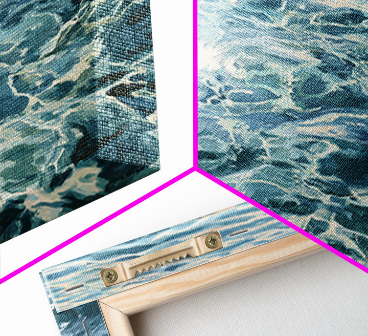 Blue Lagoon Water Seen from Above Canvas Print, Spa Art, Gallery Decor, Spa Decor, Fine Art, Serenity, Wall Art, Home Decor, SPA-3x2-48