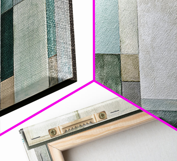 Sage and Ivory Geometric Calm Composition Canvas Print, Spa Art, Neutral Decor, Spa Decor, Fine Art, Serenity, Home Decor, SPA-3x2-49