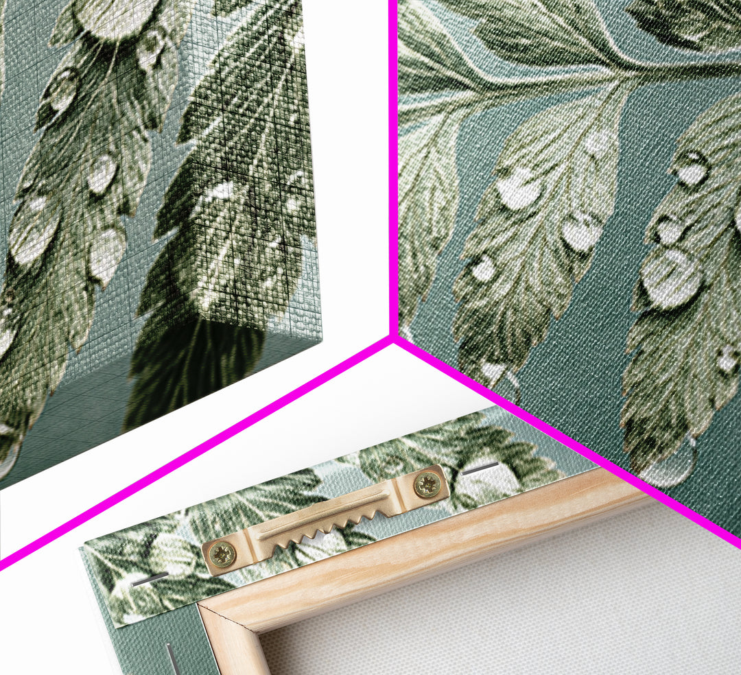Fern Leaf Closeup Framed Canvas Print, Spa Art, Art, Spa Decor, Serenity, Abstract Print, Minimalist Art, Feminine Wall Art, SPA-3x2-87
