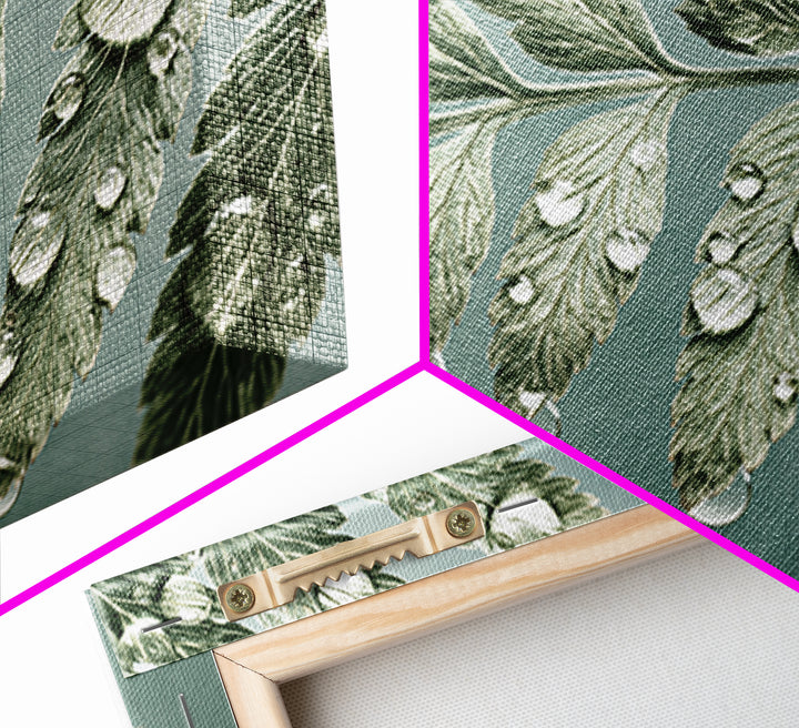 Fern Leaf Closeup Framed Canvas Print, Spa Art, Art, Spa Decor, Serenity, Abstract Print, Minimalist Art, Feminine Wall Art, SPA-3x2-87