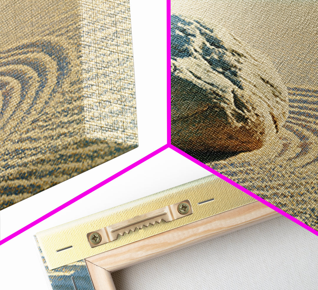 Sand Garden Lines Canvas Print, Spa Art, Wall Decor, Spa Decor, Oil Painting, Serenity, Minimalist Art, Feminine Wall Art, SPA-3x2-88