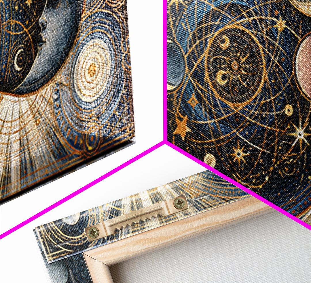 Sun and Moon Spiritual Balance Composition Canvas Print, Spiritual Art, Art Prints, Living Room Decor, Fine Art, Spirit, SPI-2x1-52