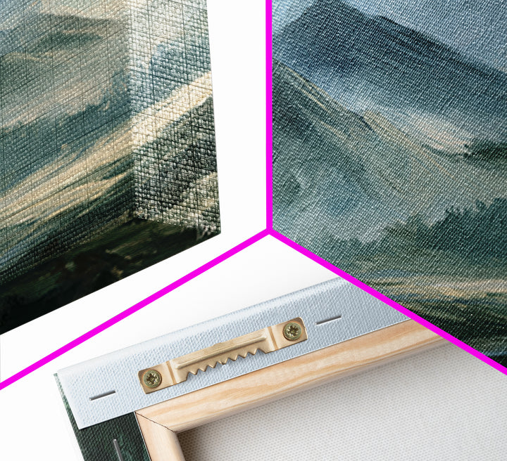 Mountain Sunrise as Awakening Symbol Canvas Print, Spiritual Art, Gallery Decor, Living Room Decor, Oil Painting, Spirit, SPI-2x1-89