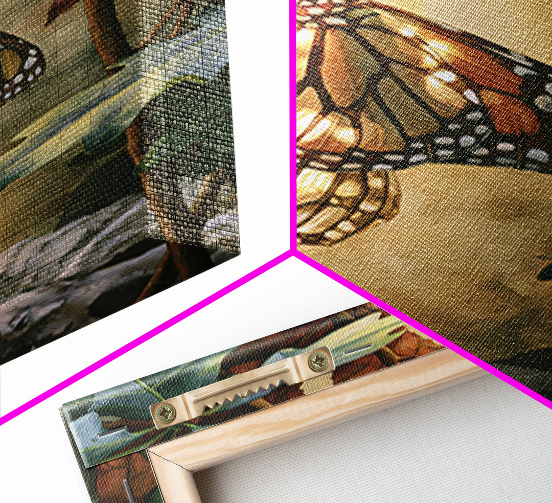 Butterfly Transformation Scene Canvas Print, Spiritual Art, Printable Wall Art, Living Room Decor, Oil Painting, Spirit, SPI-2x3-95