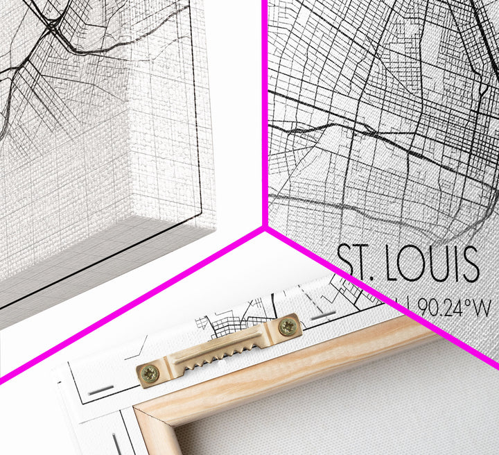 St Louis City Map, Missouri Art, Map Print, Modern Wall Art, Wall Art, Canvas Art, Home Décor Prints, Above Bed Art, Congratulations Gift