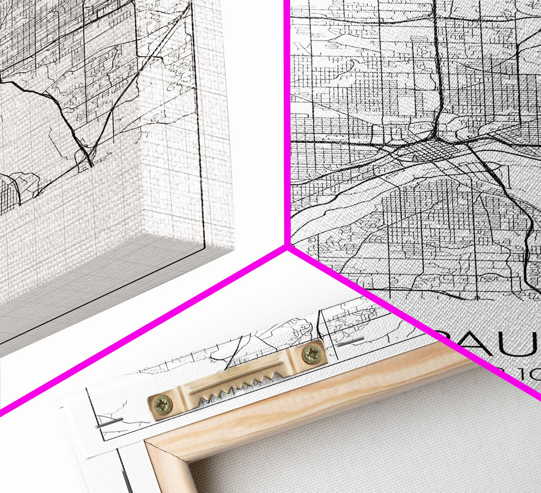 St Paul Street Map, Minnesota Map, City Map Print, Modern Wall Art, Wall Art, Canvas Print, Bedroom Wall Art, Traveler Gift, Travel Wall Art