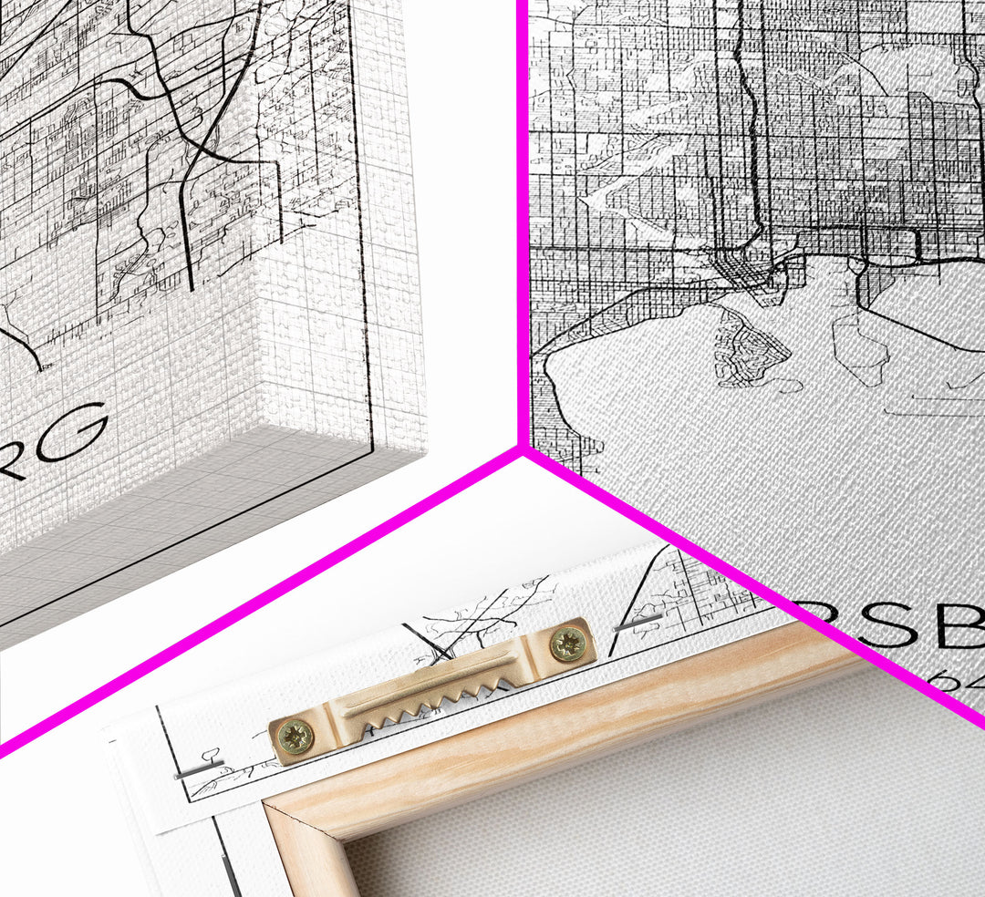 St Petersburg Street Map, Florida Map, City Map Print, Modern Wall Art, Wall Art, Canvas Print, Office Wall Art, Bon Voyage Gift, Travel Art