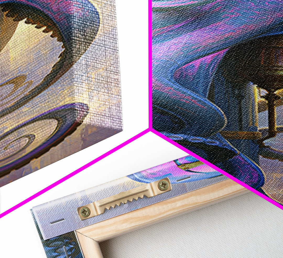 Steampunk Octopus with Brass Tentacles Canvas Print, Steampunk Art, Art Print, Living Room Decor, Fine Art, Mechanic, STE-1x3-65