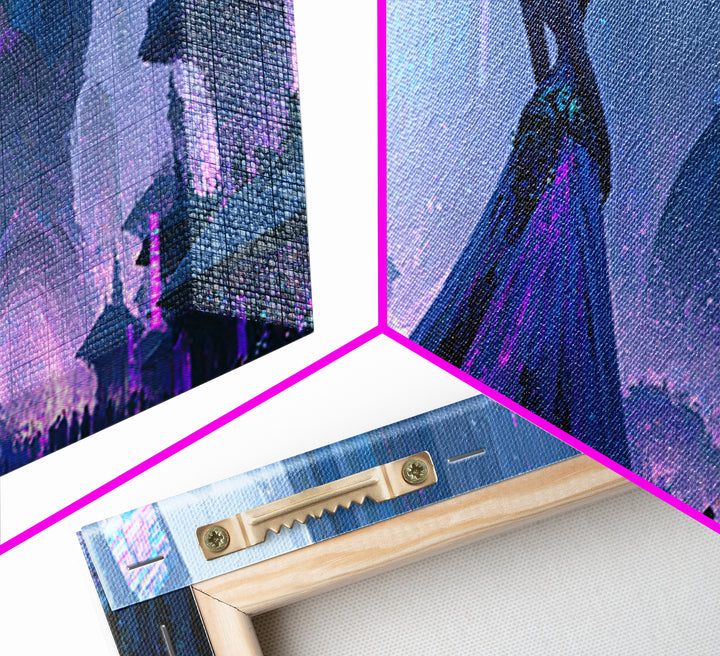 Victorian Lady with Clockwork Dress Details Canvas Print, Steampunk Art, Abstract Art, Living Room Decor, Fine Art, Mechanic, STE-2x1-61