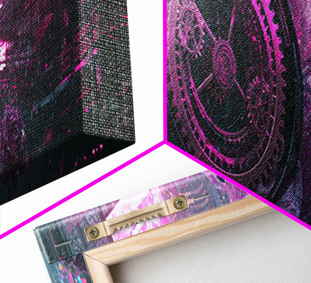 Mechanical Rose Made of Copper Gears Canvas Print, Steampunk Art, Digital Art, Living Room Decor, Fine Art, Mechanic, STE-3x1-91