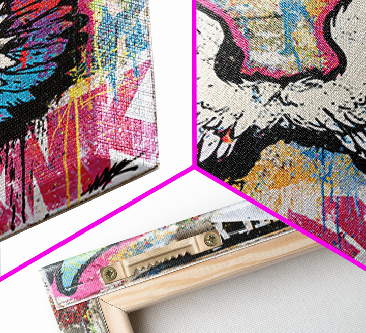 Graffiti Angel Wings Canvas Print, Street Art, Poster, Living Room Decor, Fine Art, Urban, Poster Prints, Watercolor Painting, STR-1x1-77