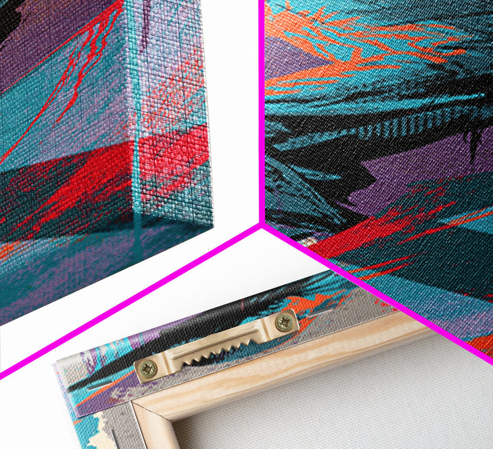 Skate Ramp Pattern Canvas Print, Street Art, Boho Decor, Living Room Decor, Oil Painting, Urban, Custom Portrait, Wall Hangings, STR-1x3-82
