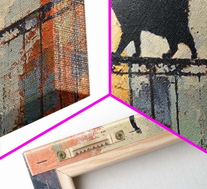 Brick Wall Texture Framed Canvas Print, Street Art, Large Wall Art, Living Room Decor, Abstract Art, Urban, Canvas Painting, STR-2x1-72