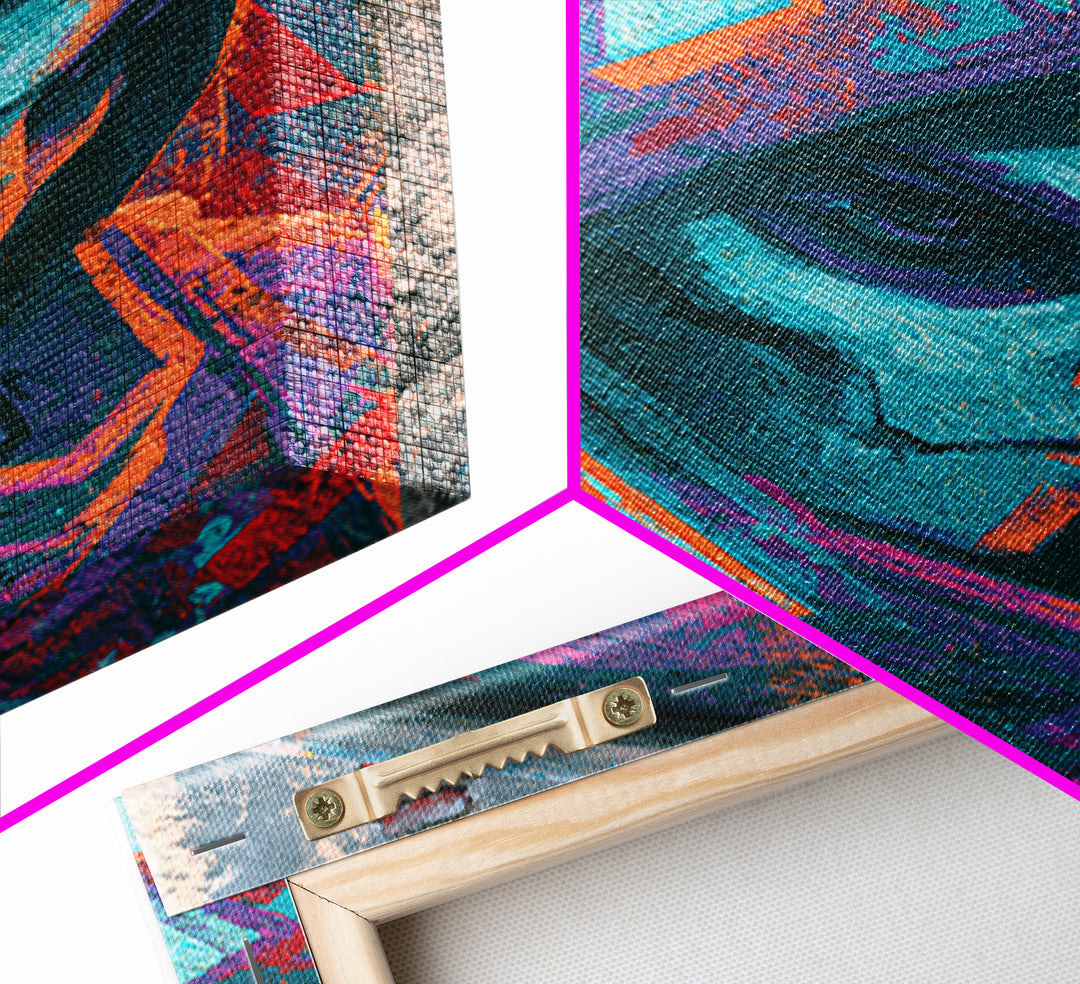 Wildstyle Arrows and Abstract Letter Forms Without Framed Canvas Print, Street Art, Canvas, Living Room Decor, Fine Art, Urban, STR-2x3-1