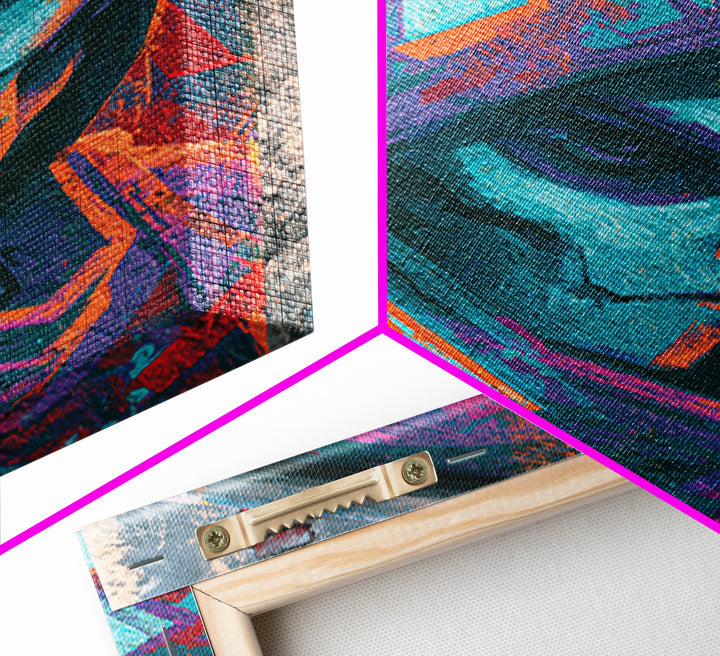 Wildstyle Arrows and Abstract Letter Forms Without Framed Canvas Print, Street Art, Canvas, Living Room Decor, Fine Art, Urban, STR-2x3-1