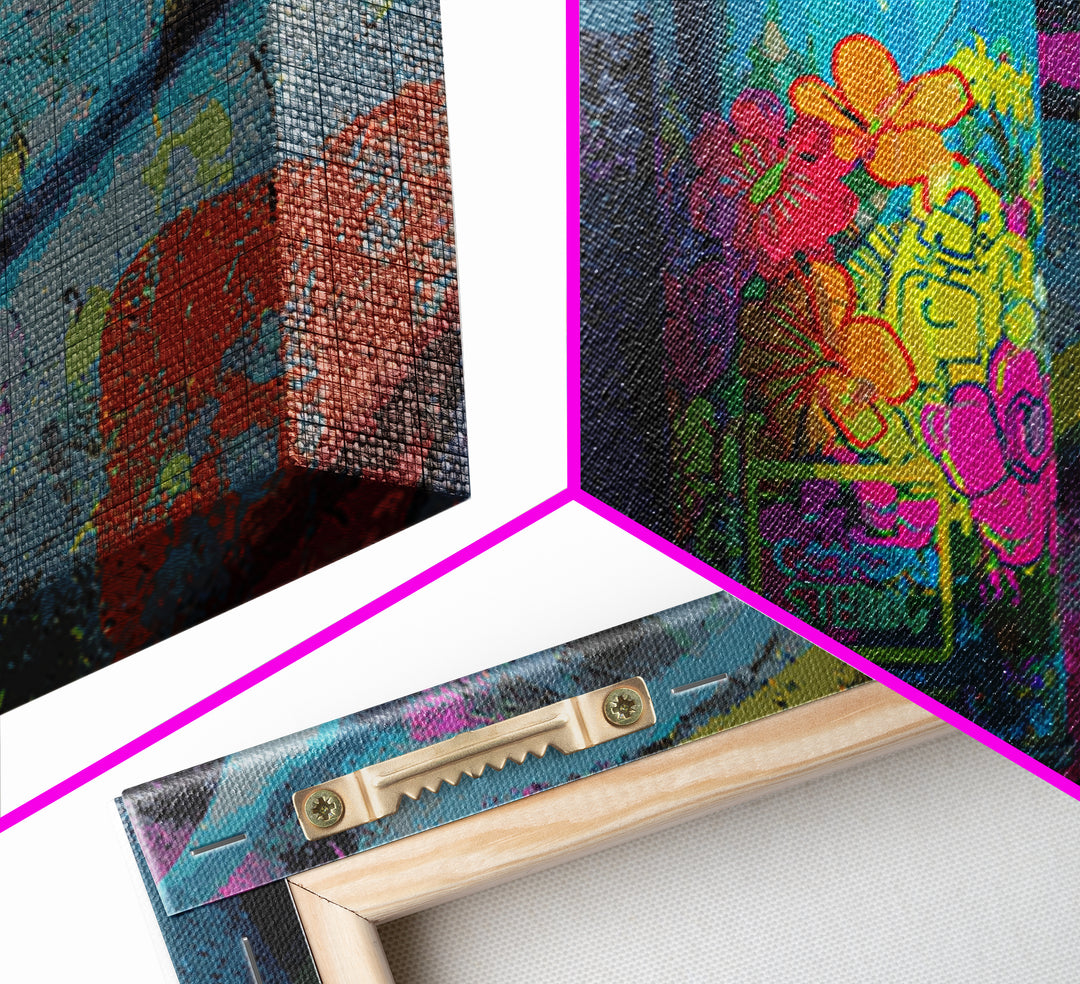 Spray Can Bouquet Canvas Print, Street Art, Living Room Decor, Watercolor Art, Urban, Bar Art, Canvas Painting, STR-3x2-67