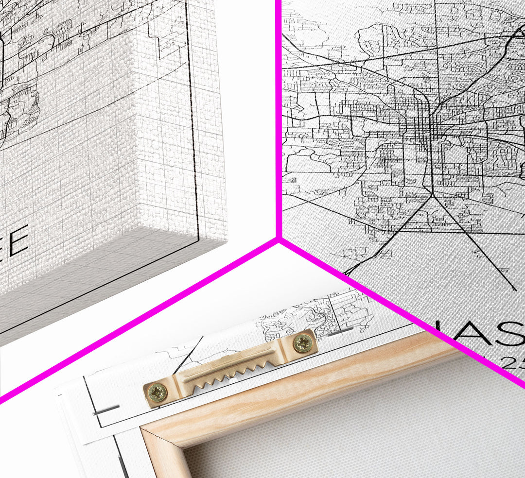 Tallahassee Street Map, Florida Map, City Map Print, Modern Wall Art, Wall Art, Canvas Print, Wall Art Canvas, Gift For Women, Travel Print