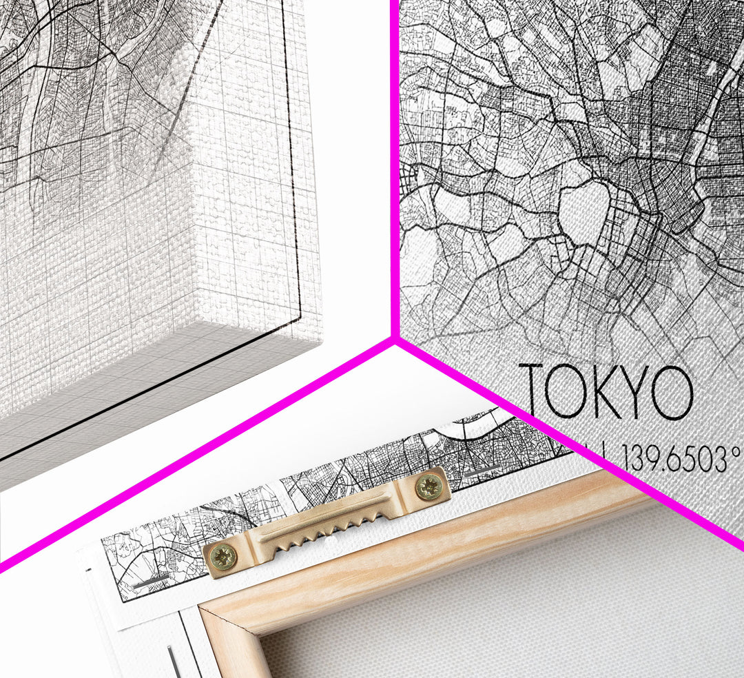 Tokyo City Map, Japan Art, Map Print, Modern Wall Art, Wall Art, Canvas Art, Asian Art Print, Gift For Coworker, Office Wall Art, Wall Décor