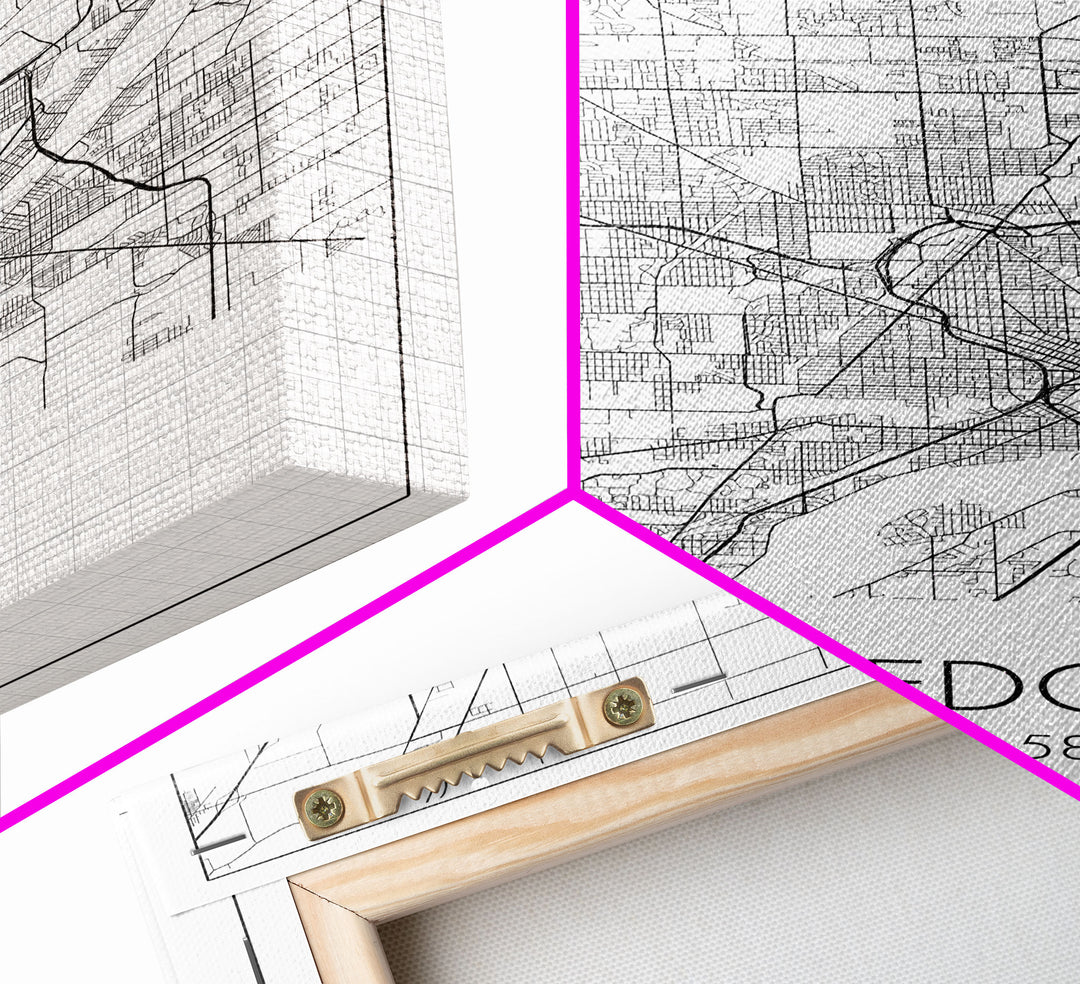 Toledo Street Map, Ohio Map, City Map Print, Modern Wall Art, Wall Art, Canvas Print, Friendship Gift, Wall Decoration, Travel Wall Art
