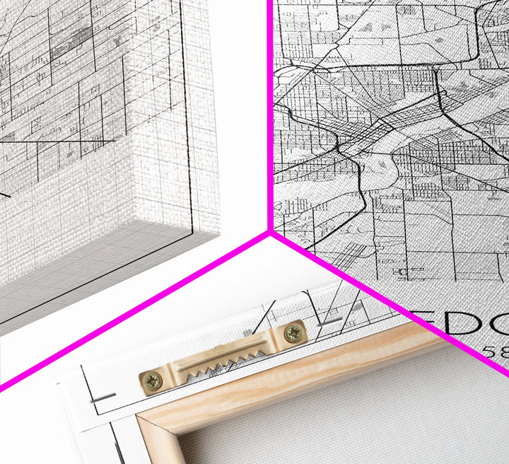 Toledo Street Map, Ohio Map, City Map Print, Modern Wall Art, Wall Art, Canvas Print, Unique Wall Décor, Graduation Gift, Travel Wall Art